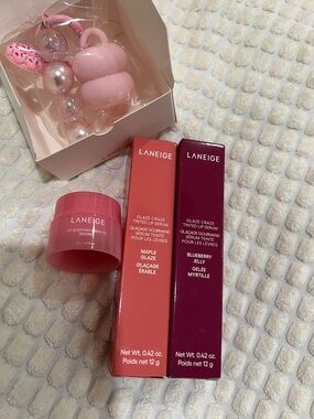LANEIGE Lip Sleeping Mask & Maple Glaze + Blueberry Jelly Tinted Lip Serums